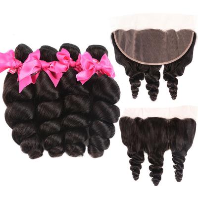 China Tangle Hair Loose Wave Closure Human Brazilian Hair Weave Frontal Closures Hair,Swiss Lace Closure,Wholesale 613 Lace Closure Main Hair for sale