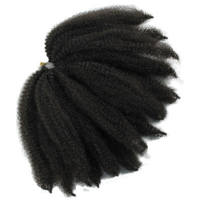 China Afro Wave 8 Inch Crochet Synthetic Fiber Marley Wig Chenille Braid Soft African Hair Extension Black Hair Small for sale