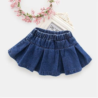 China Flofallzique sweet 2020 new spring denim simple solid color sweet girls skirt for casual home wear for sale