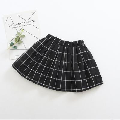 China Flofallzique Soft 2020 Cute Soft New Autumn Cotton Black Plaid Student Soft College Style Girls Skirt For Daily Casual for sale