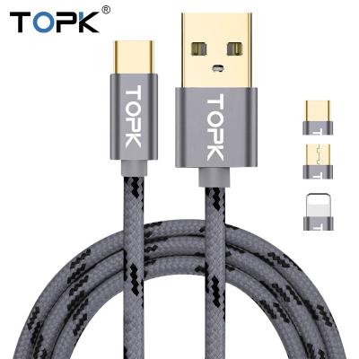 China 3A Fast Charging Free Shipping TOPK Usb Cable Manufacturer High Quality 8Pin Usb Flat Cable Usb Cable 3 Meters for sale