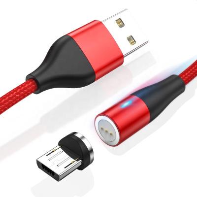 China 2020 Upgrade Strong Magnetic Custom Logo AM60 1M 3rd GEN 3A Fast Charging Magnetic Type C USB Micro LED Cable for sale