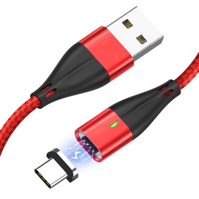 China Custom Fast Charging Magnetic Type Strong Magnetic Charging Logo AM61 1M 3A LED Mobile Phone USB Charging Cable C Cable for sale