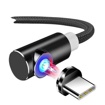 China With magnetic +Strong +360Â LED indicator; ° 2020 Custom Logo AM51 2M Magnetic Cable Rotation USB C Led Cable Fast Charging 90 Degree Magnetic Cable for sale