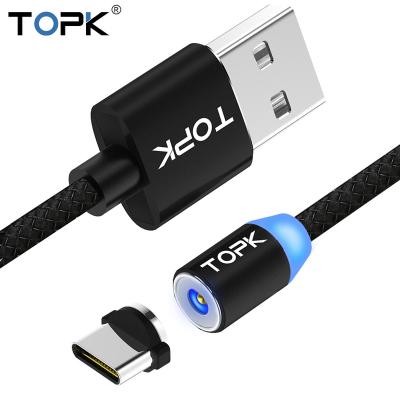 China With magnetic +Strong +360Â LED indicator; ° Magnetic Rotation TOPK 1M Usb AM17 C Cable 3 Amp Type C Usb Charging Cabletransfer Cable for sale