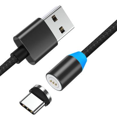 China With magnetic +Strong +360Â LED indicator; ° Custom Fast Charging Type Logo AM37 1M 3rd Rotation C Cable 3rd Gen 3A LED Magnet USB Charging Charger for sale