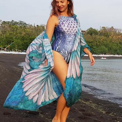 China Plus Size Bat Wholesale Sheath Long Chiffon Plus Size Bikini Cover Up Beach Cover Ups Dress Swimsuit Cover Ups for sale