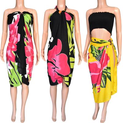 China Custom Polynesian Hawaiian Hawaiian Beach Dress Women Beach Wear Bali Indonesia Beach Sarongs Plus Size Hawaii Pareo Bikini Beach Sarongs Cover Ups for sale