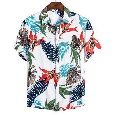 China Wholesale Custom Anti-Pilling Mens Hawaiian Shirts Summer Hawaii Shirt Beach Digital Printing Floral Shirt for sale