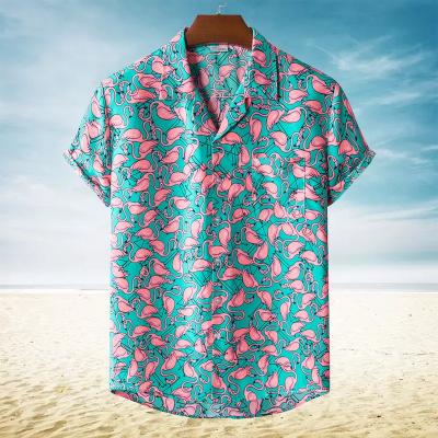 China Custom Anti-Pilling All Over Print Button Up Mens Fashion Casual Shirt Tropical Beach Shirt Designer Shirts for sale