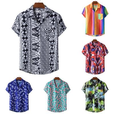 China China Manufacturer Anti-pilling Tropic Hawian Shirts Summer Tops Hawaiian Shirt Dress Mens Beach Shirt Homme Custom Made for sale