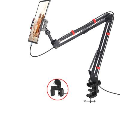 China Factory Price Universal Mobile Phone Holder Tablet Stand Long Arm Ipad Metal Mobile Phone Desktop Adjustable Stand To Sink for sale