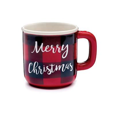 China 2021 Viable Collection New Black Santa Mug Merry Christmas Red for sale