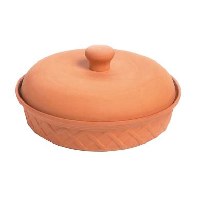 China Stylish round shape terracotta tortilla tortilla viable custom warmer in 2020 for sale