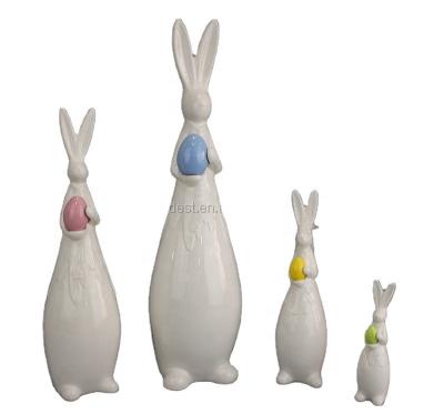 China Modern Rabbit Family, High Quality Ceramic Crafts Rabbit Family Home Decor for sale