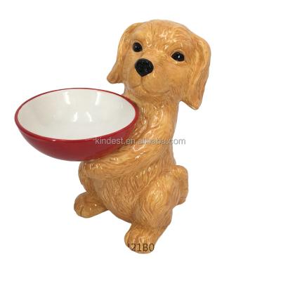 China Wholesale Disposable Easy To Clean Ceramic Dog Shape Bowl for sale