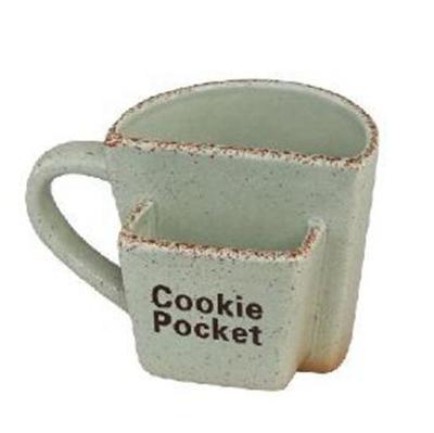 China Sustainable Antique Biscuit Pocket Mug, Ceramic Antique Biscuit Pocket Holder Coffee Mug for sale