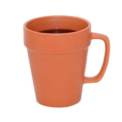 China Customized Sustainable Ceramic / Porcelain Novelty Coffee Planter Garden Mug For Sale for sale