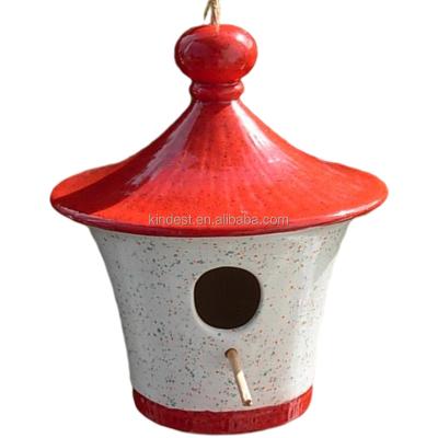 China Hot Selling Ceramic Bird House Sustainable Bird House Amazon for sale