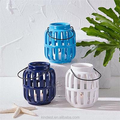 China Home Decoration Candle Room - Ceramic Candle Lantern for sale