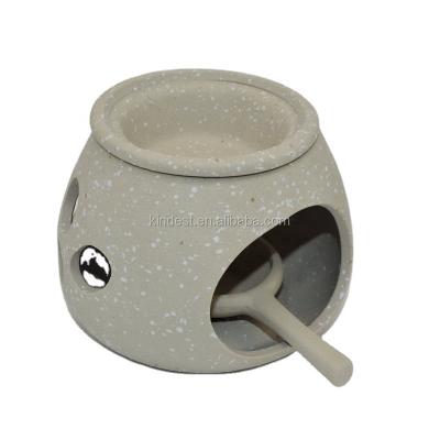 China Hot sale antique hotel/home ornament ceramic/porcelain OIL BURNER with tea light spoon for sale