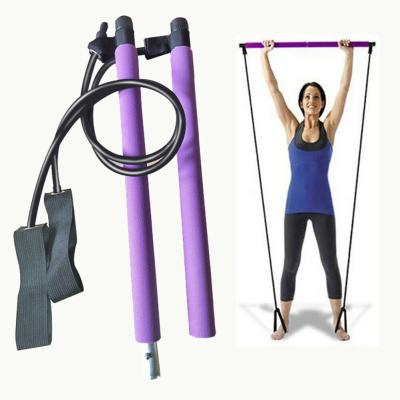 China EU Warehouse Home Gym Pilates Bar Kit With Resistance Band Portable Pilates Adjustable Exercise Stick Toning Bar for sale