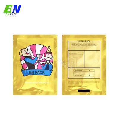 China Moisture Proof 3 Side Seal Bonded Kraft Paper Resealable Aluminum Foil Lined Food Packaging Pouches Flat Heat Sealable Bags With Zipper for sale