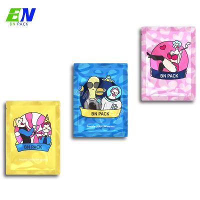 China Food Grade Moisture Proof Heat Seal Free Sample Colored Aluminum Foil Laminated 3 Side Seal Plastic Bags With Easy Tear Norch for sale