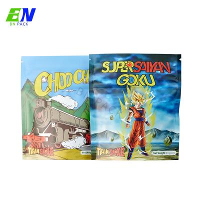 China Custom Printed Plastic Child Resistant 3.5g Mylar Resealable Ziplock Bag Packaging Smell Proof Moisture Proof Pouch for sale