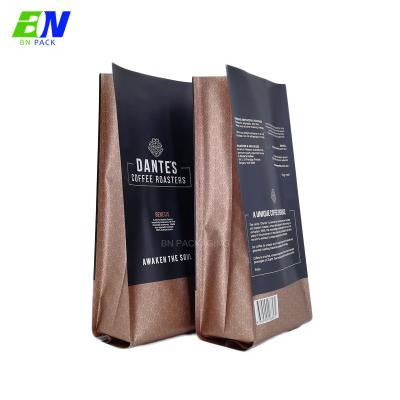 China High Barrier Food Grade Barrier Side Gusset Coffee Packaging Bags Aluminum Foil Coffee Bag With Valve And Can Tie for sale