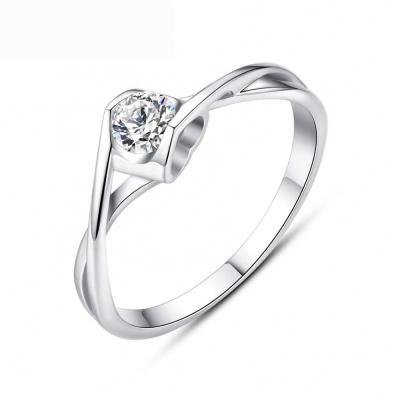 China Other Cubic Zircon Sterling Silver 925 Wedding Rings For Women for sale