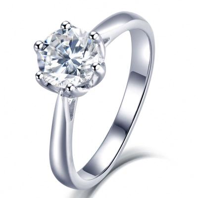 China FASHIONABLE Silver Customized Jewelry Gold Plated Ring Smooth Ring Shank Sterling 925 Silver Moissanite Ring for sale