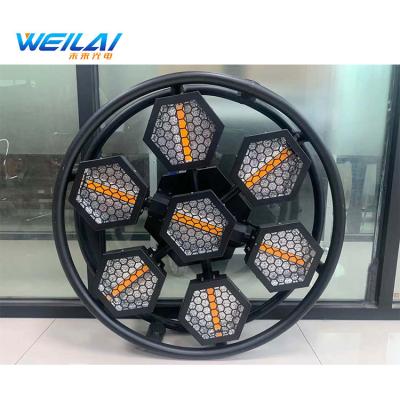 China Newest garden 7*60W RGB led motion stage light dmx rotation effect dj head lighting for ktv bar for sale