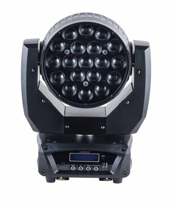 China Garden LCD English Show 19x15W 4 in 1 Led Zoom Wash Moving Head Light with Circle Control for sale