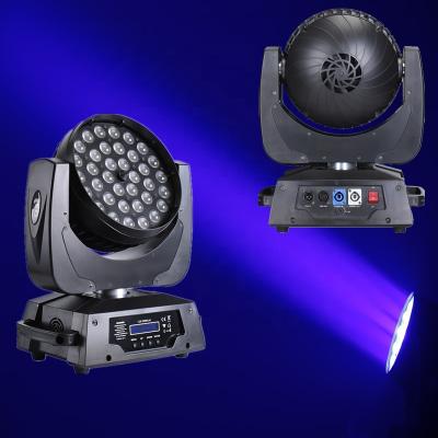 China Professional hotel dmx dj equipment stage light RGBWY 5 in 1 wash zoom 36x15W led moving head light for sale