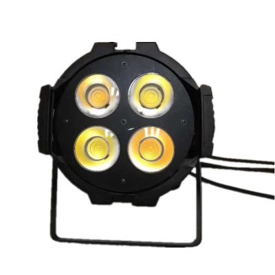 China Theme Park Bar Aluminum Stage Light 4X50W COB Warm White Led Shell Par Light for sale