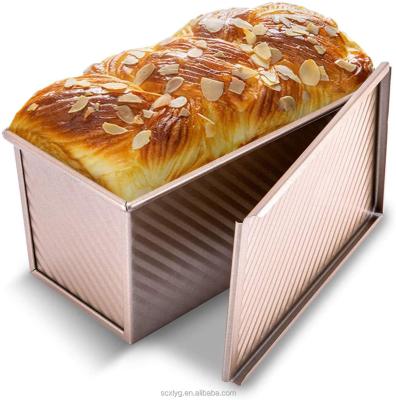 China Hot-selling Disposable Bread Pan Bread Molds 450g Egg Toast Corrugated Non-Stick Box for sale