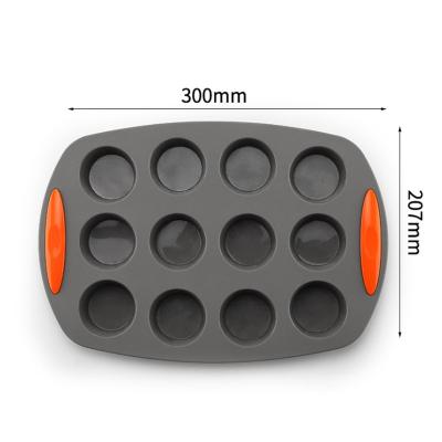 China Disposable Hot Candy Cupcake Chocolate Cookie Cake Donut Silicone Hot Sale Amazon Mold Baking Pan for sale