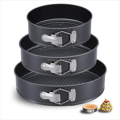 China Springform Carbon Steel Factory Price Non-Stick Leak Proof Pan Set 4