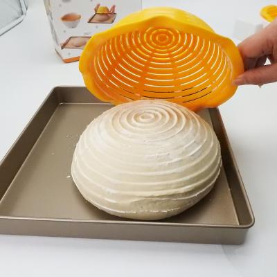 China Banneton Disposable Food-safe Plastic Scraper PP Plastic Bread Bowl Scraper Dough Basket Proofing Basket for sale