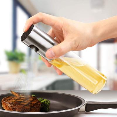 China Stocked kitchen baking 100ml stainless steel dispenseroil bakery set cooking olive oil sprayer oil spray bottle for sale