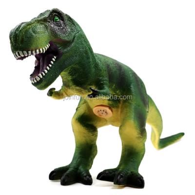 China Gift Toys For Kids Custom Make Green And Yellow PVC Vinyl Dinosaur Character Toy for sale