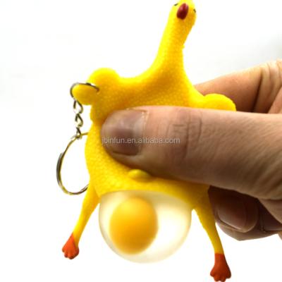 China Collectable for amusements custom make small plastic stretched eeg toy chicken, stress rubber toy plastic chicken for sale