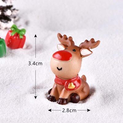 China Europe Custom Elk Santa Claus Ornaments Merry Christmas Resin Christmas Decoration For Home Figurines Miniatures for sale