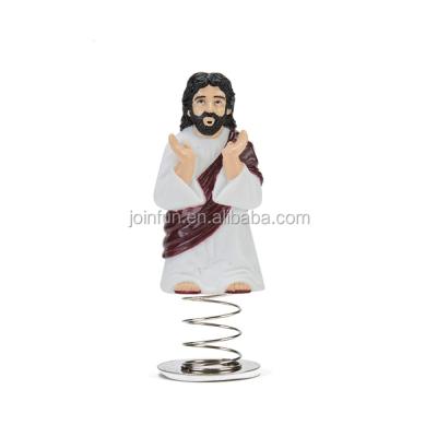 China Europe Customized Plastic Jesus Dash Figures For Cars , Custom Design Dash Figure With Springs for sale