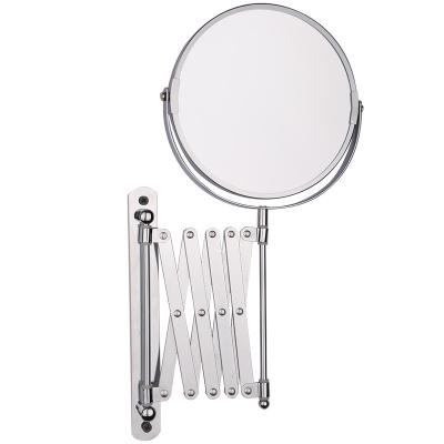 China Custom Magnifying Rechargeable Wall Mounted Led Adjustable Makeup Mirror Silver Battery Shower Mirror For Bathroom for sale