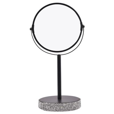 China Metal Magnifying Double Sided Mirror Around Mirror Office Wholesale Vanity Makeup Cosmetic Mirror For Home Bedroom for sale