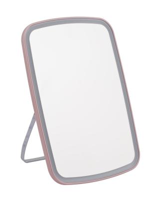 China Single Sided Lighted Beauty Mirror Desktop Cosmetic Portable Travel Touch Sensor Table Makeup Mirror With Led Light for sale