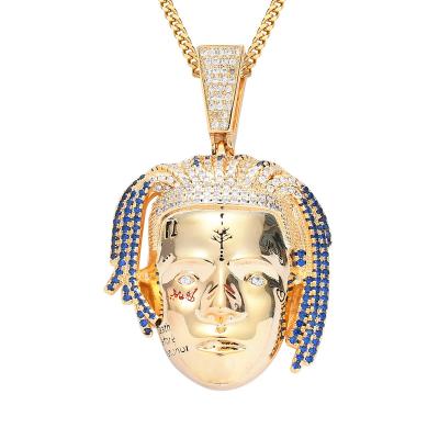 China Custom Paved CZ Hiphop Iced Out Pendants xxxtentacion Avatar Hip Hop Chains & Pendants for sale