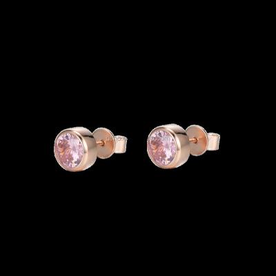 China 925 Simple Cute Rose Gold Plating Earring Stud Earrings For Women for sale